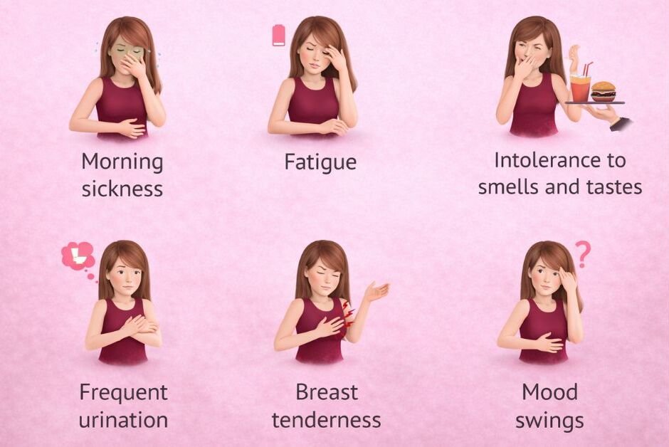 6 Weeks Pregnancy hidden pregnancy signs​ implantation bleeding fatigue nausea implantation bleeding vs period