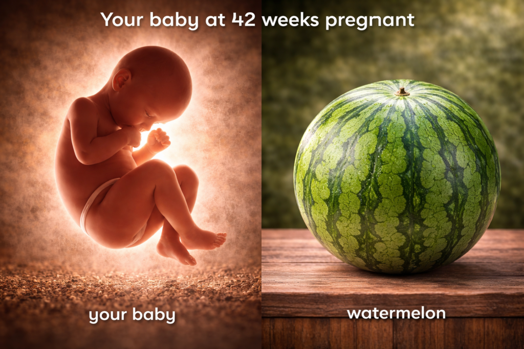 42 Weeks Pregnancy 42 week ultrasound 42 Weeks Pregnancy Symptoms Signs of Labor at 42 Weeks I nducing Labor at 42 Weeks How big is baby at 42 Weeks
