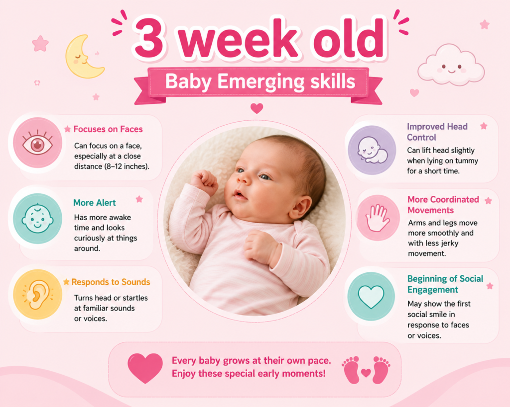 3 week old baby 3 week old Baby Growth Emerging skills 3 week old Baby Health 3 week old baby drink milk Breastfeeding