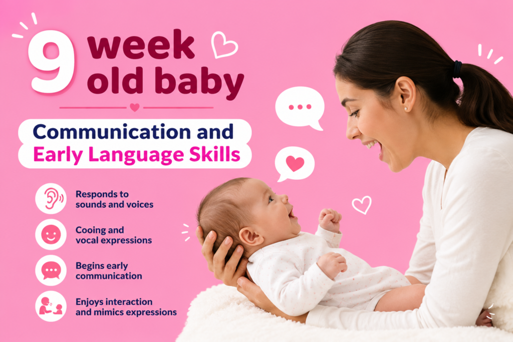 9 week old baby Baby Growth Baby Health baby Communication Parent Tips Healthy Development