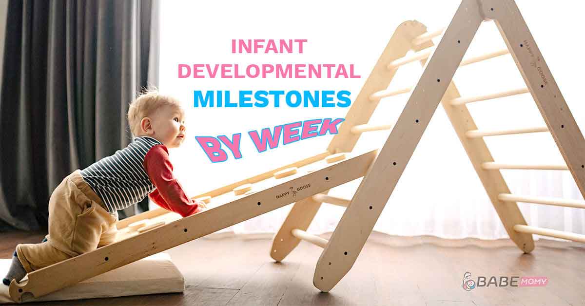 infant developmental milestones by week